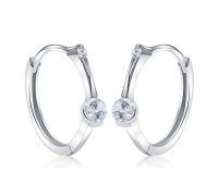 Silver Hoop Earring HO-2412